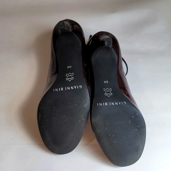 Gianni Bini Heaven T Strap Plum colored Heels bow Size 6M - Picture 3 of 5